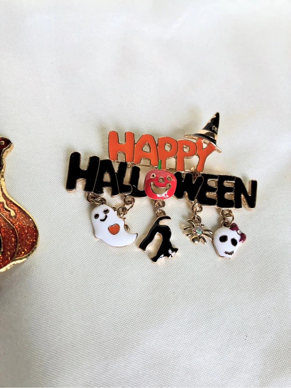 Halloween Pumpkin Pin Lot - Orange, Copper, Black